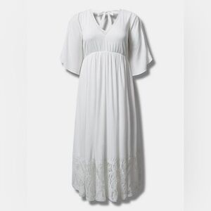 Torrid Festi Plus Size NWT Mixed Lace Washable Gauze Maxi Dress